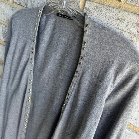 Elie Tahari Snap Button Up Long Sleeve Cardigan Sweater Women's Size M. - Picture 5 of 8